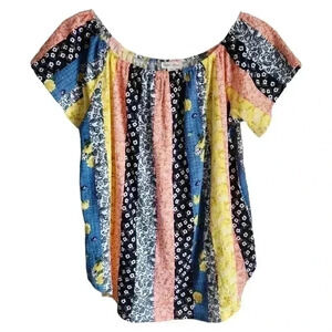 ☀️ Summer Clearance: Patchwork Top, Women's Petite Small